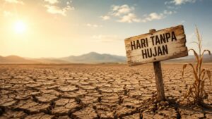 Ilustrasi hari tanpa hujan, peringatan kekeringan Luwu Timur pada berita lutim terbaru
