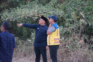 Bupati Luwu Timur meninjau Jalan Poros Mahalona Raya di Desa Libukan Mandiri pada berita Lutim infrastruktur