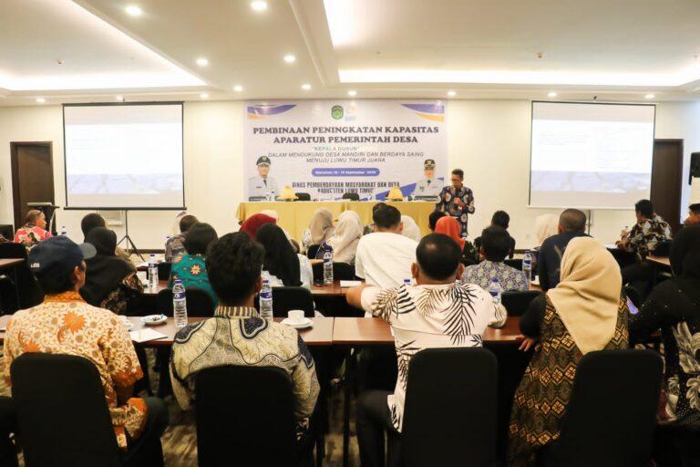 Aparatur desa Luwu Timur mengikuti pelatihan peningkatan kapasitas di Makassar