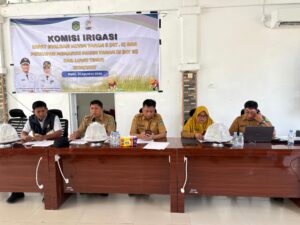 Rapat evaluasi musim tanam dan persiapan MT III di Aula Dinas Pertanian Kabupaten Luwu Timur