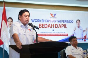 Suasana workshop bedah dapil Partai Perindo Sulawesi Selatan di Hotel Grand Asia Makassar
