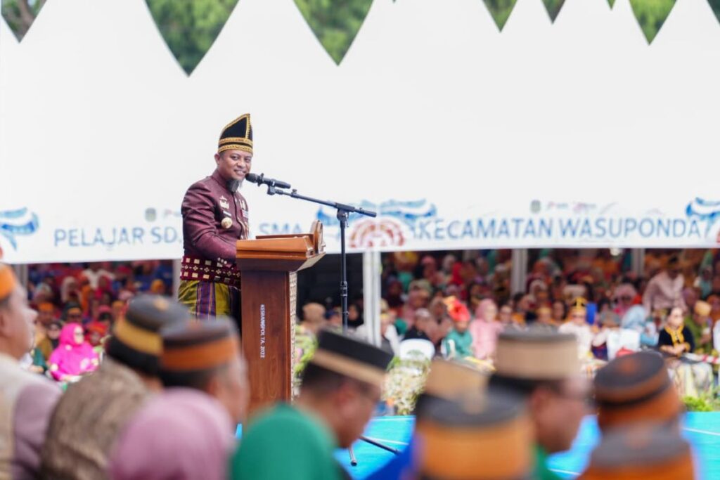 Ilustrasi kawasan destinasi Luwu Timur di pesisir Danau Matano yang akan terhubung Matano Belt Road