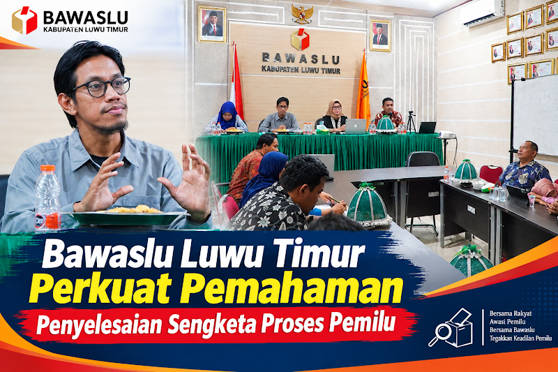 Rapat koordinasi Bawaslu Kabupaten Luwu Timur membahas sengketa proses pemilu