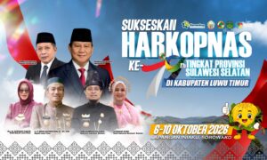 Kepala Dinas Perdagangan, Koperasi, UKM dan Perindustrian Luwu Timur memimpin upacara Hari Kesadaran Nasional