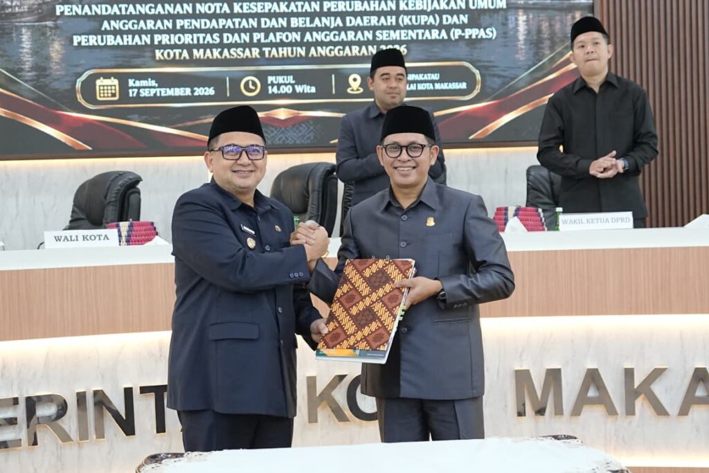 Luwu Timur dan kesepakatan KUPA-PPAS Perubahan 2026 Kota Makassar di Aula Sipakatau Balai Kota Makassar