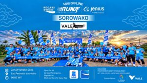 Suasana peserta Pocari Sweat Run di Luwu Timur bersama komunitas Vale Runners Sorowako
