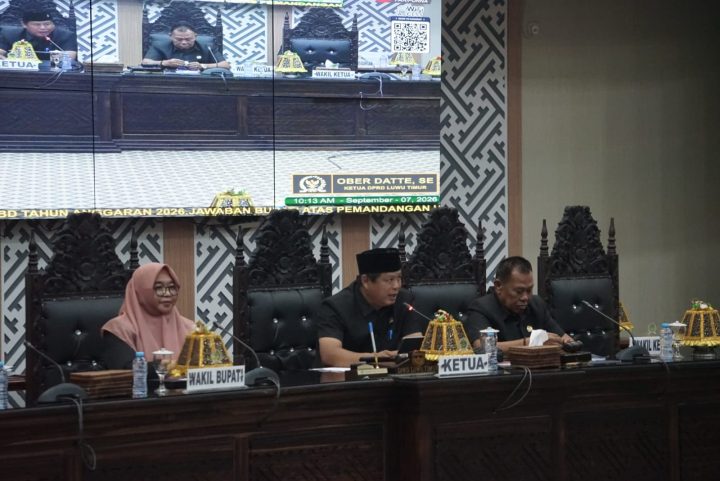Rapat Paripurna DPRD Luwu Timur membahas Perubahan APBD 2026 dengan fokus program prioritas