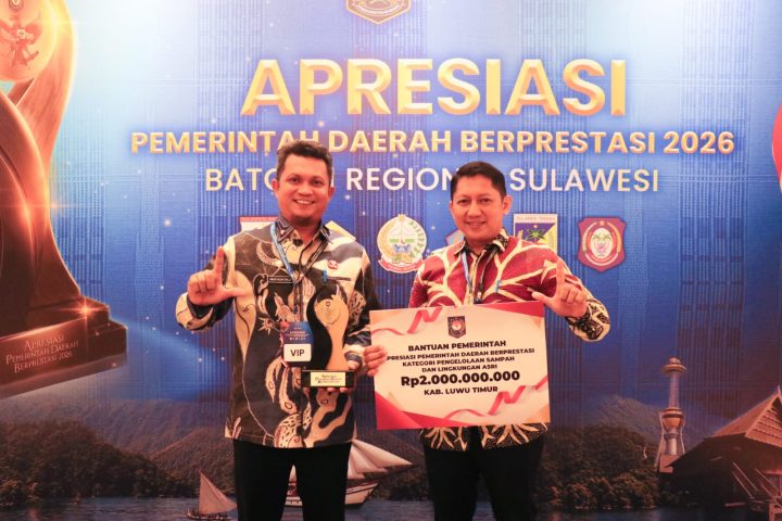 Banner Apresiasi Pemerintah Daerah Berprestasi 2026 Batch II Regional Sulawesi untuk Luwu Timur dengan dana Rp2 miliar