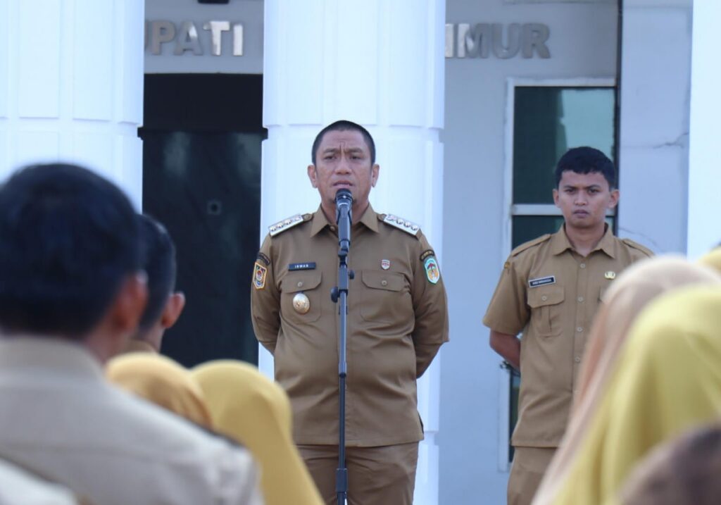 Jalan poros Mahalona Bantilang di Kecamatan Towuti sebagai akses wisata luwu timur menuju Danau Mahalona dan Towuti