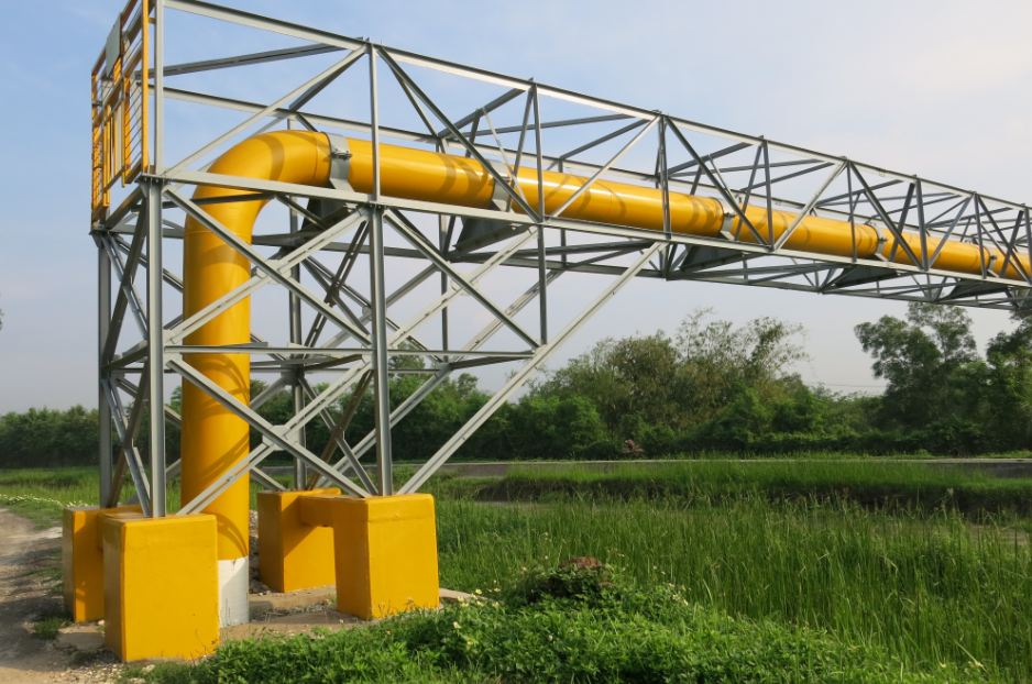 Pipa gas milik PGN di kawasan Cibeet, Jawa Barat, sebagai gambaran jaringan gas bumi dalam negeri