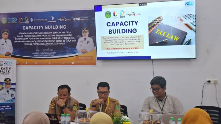 Bendahara OPD desa dan sekolah mengikuti pembinaan pajak Bapenda Luwu Timur, berita lutim