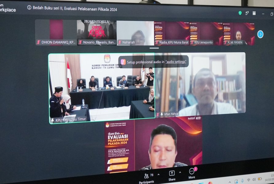 Kegiatan bedah buku KPU Luwu Timur tentang evaluasi Pilkada 2024, berita lutim
