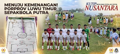 Pemain Perslutim mengikuti sesi latihan perdana di Lapangan Gaswo, Kecamatan Wotu, Luwu Timur