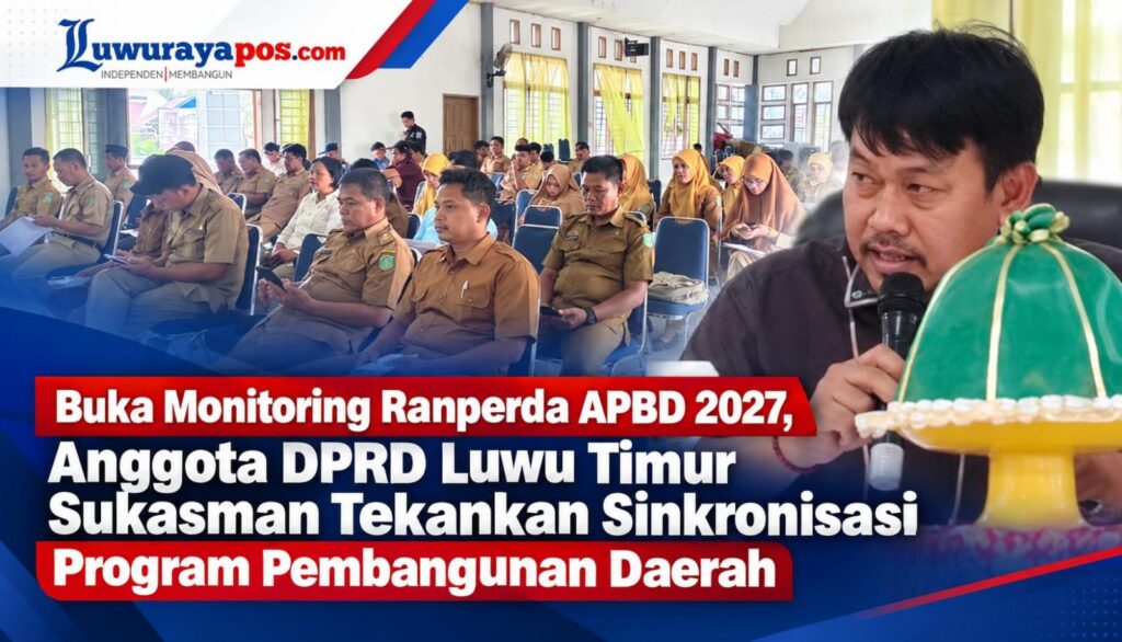 Monitoring Ranperda APBD 2027 di Aula Kecamatan Mangkutana Luwu Timur, berita luwu timur