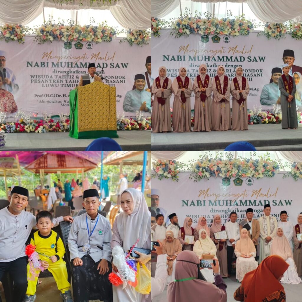 Kegiatan Maulid Nabi dan wisuda tahfiz Ponpes Darul Hasani, berita Luwu Timur bidang pendidikan