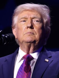 Presiden Amerika Serikat Donald Trump saat menghadiri acara politik