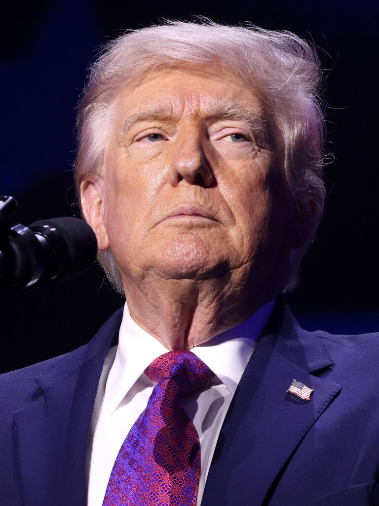 Presiden Amerika Serikat Donald Trump saat menghadiri acara politik