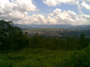 Pemandangan Kota Ruteng, Kabupaten Manggarai, Flores, Nusa Tenggara Timur