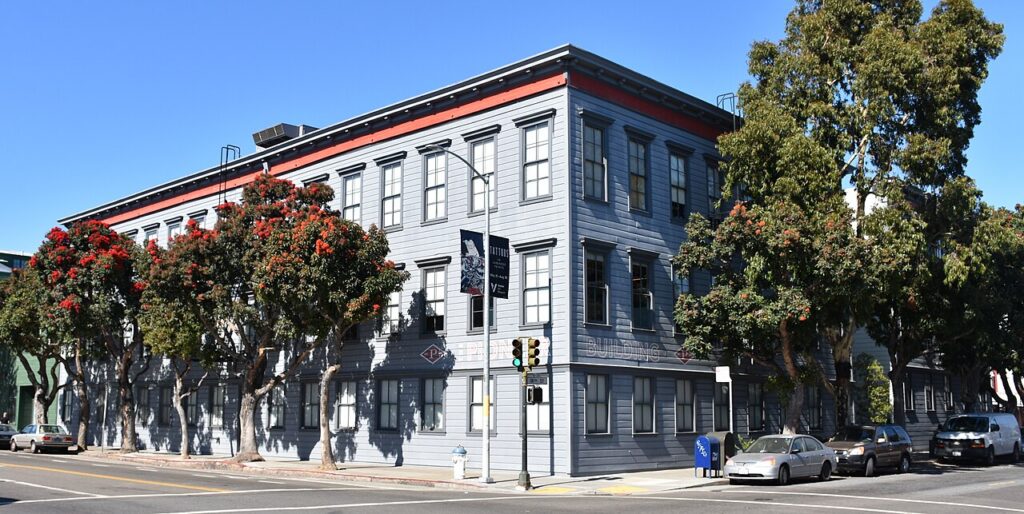 Gedung perkantoran Pioneer Building di kawasan Third Street, San Francisco, California