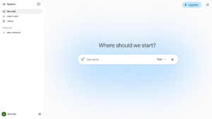 Tampilan antarmuka aplikasi Google Gemini di layar komputer