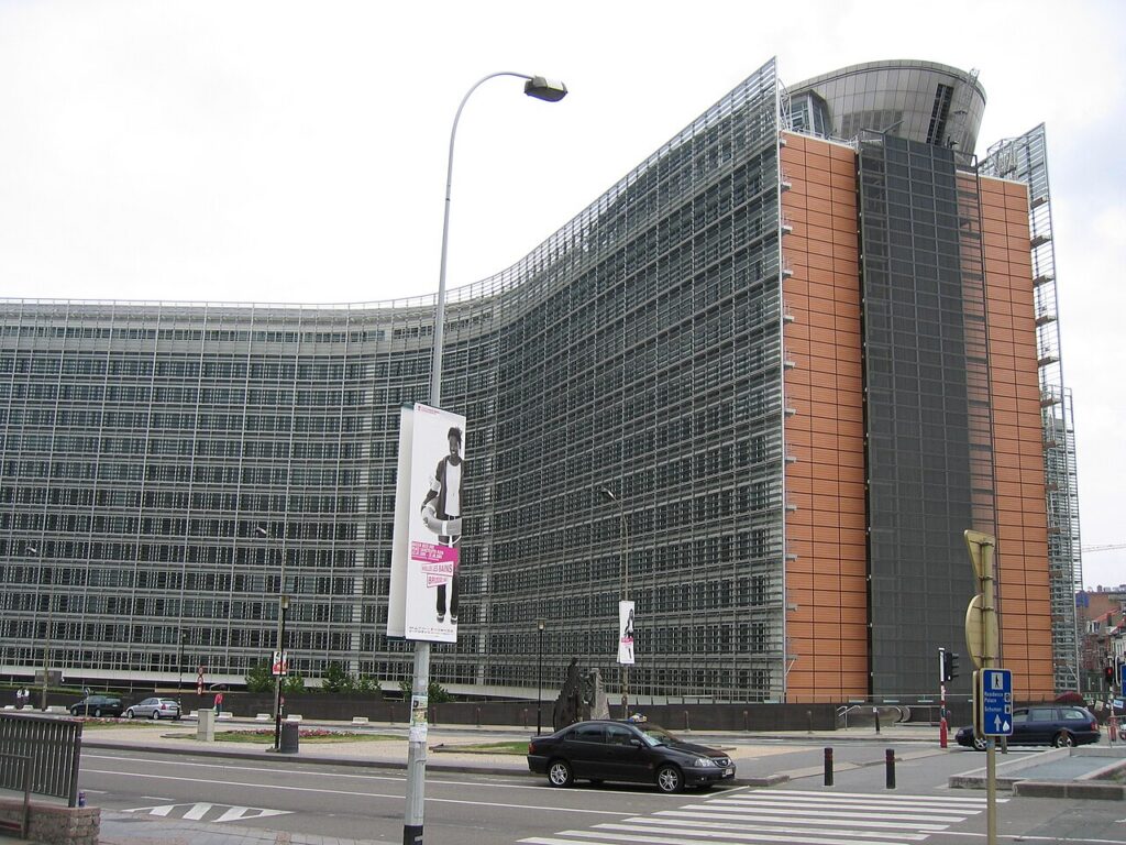 Gedung Berlaymont, markas Komisi Eropa di Brussels, Belgia