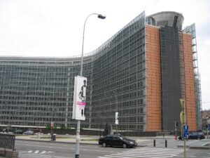 Gedung Berlaymont, markas Komisi Eropa di Brussels, Belgia