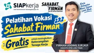 Firman Udding dari Fraksi PAN Luwu Timur saat mendorong pelatihan vokasi gratis bagi warga Luwu Timur