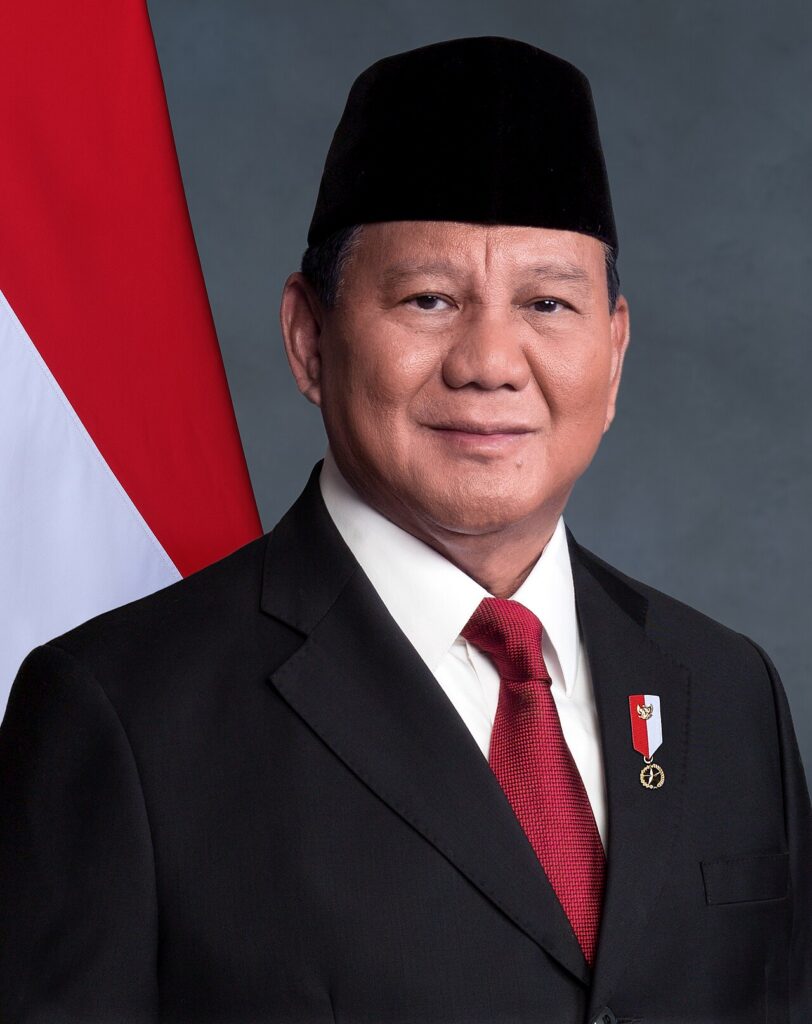 Potret resmi Presiden Republik Indonesia Prabowo Subianto tahun 2024