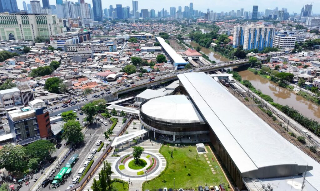 Kompleks Stasiun Tanah Abang di Jakarta Pusat