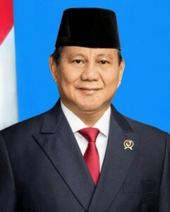 Potret resmi Presiden Republik Indonesia Prabowo Subianto