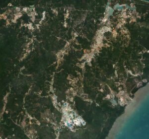 Citra satelit kawasan tambang timah di Pulau Bangka