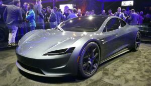 Prototipe Tesla Roadster generasi kedua saat dipamerkan