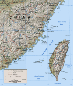 Peta Selat Taiwan