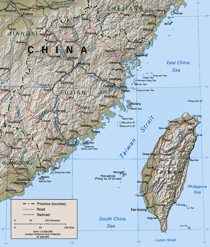Peta Selat Taiwan
