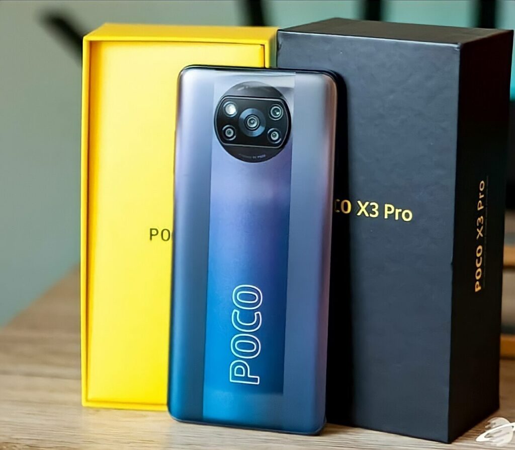 Ilustrasi ponsel Poco X3 Pro, model lama dari merek yang sama